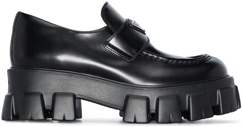 chunky prada loafers